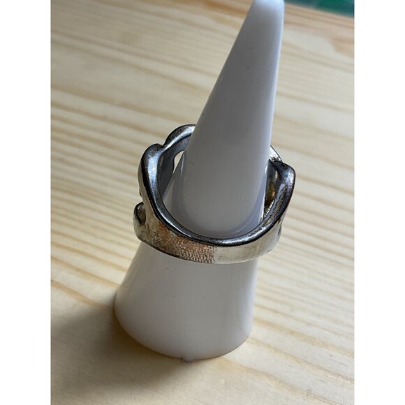 Silver Curb Chain Link Ring Mens - Picture 4 of 5